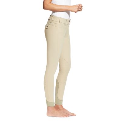 Ariat English: Tri Factor Grip Knee Patch Breech Leggings Mujer - Marrones (JVUEW4136)